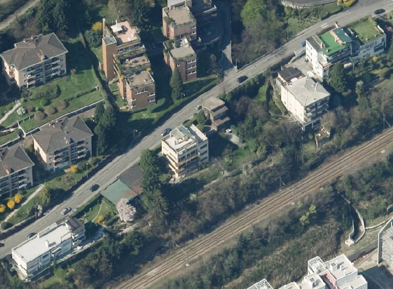 Vista aerea delle tre ville