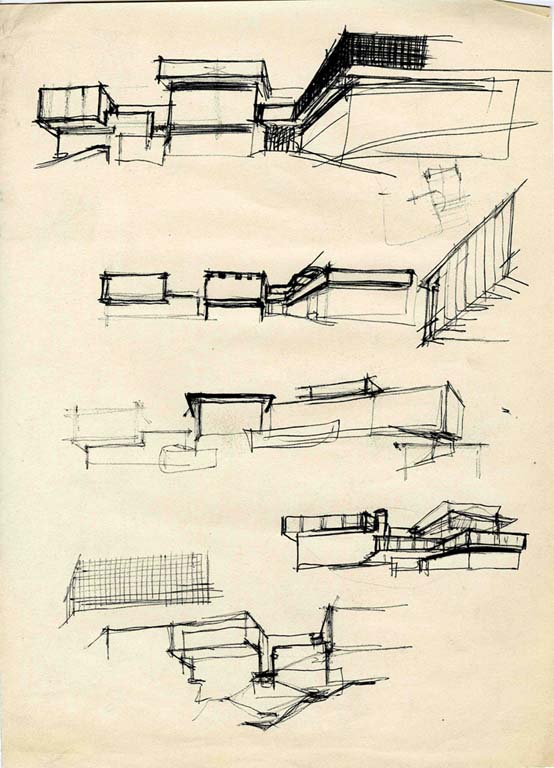 Schizzi prospettici del complesso