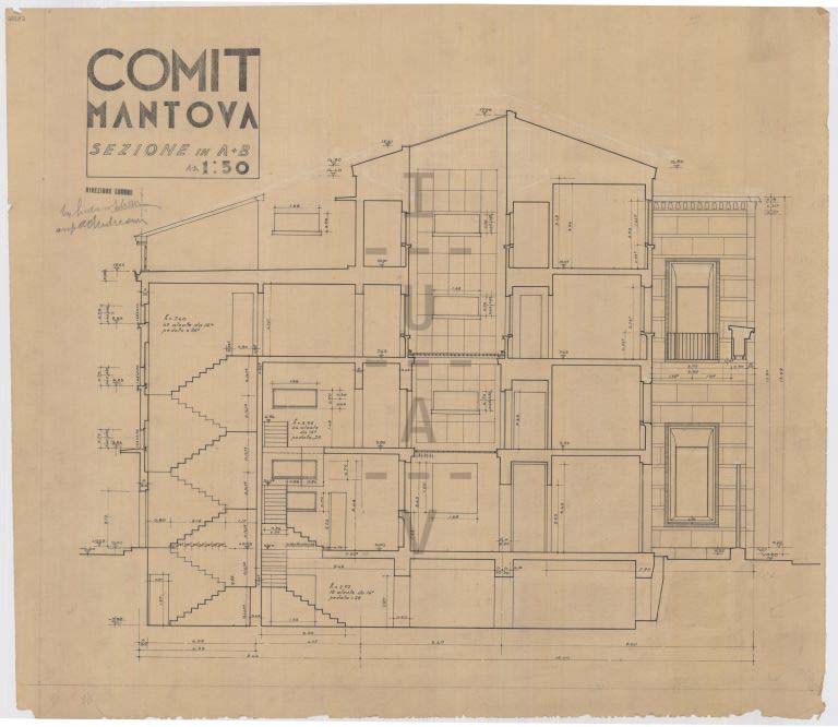 Sezione trasversale, scala 1:50