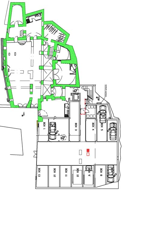Pianta piano interrato. Disegno digitale