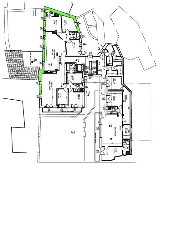 Pianta piano superiore. Disegno digitale