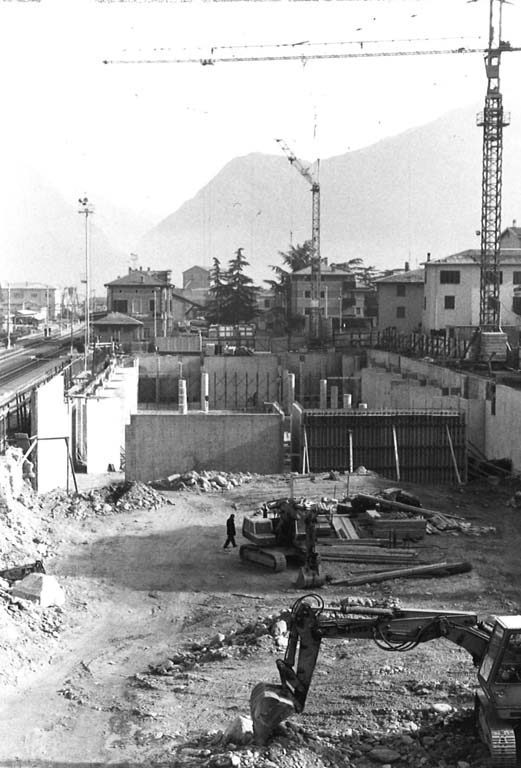 Stazione Autolinee STPS, Morbegno. Cantiere