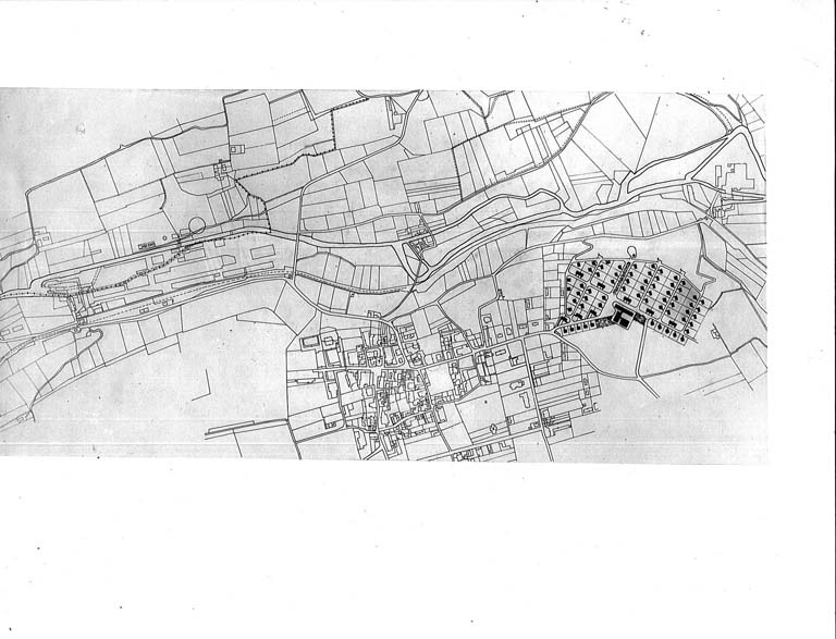 Planimetria del progetto. Stampa fotografica b/n