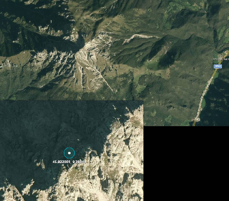 Vista aerea vetta Grigna meridionale