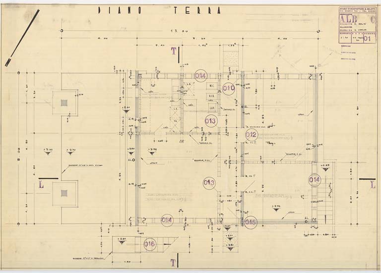 Pianta piano terra, scala 1:20, maggio 1970.