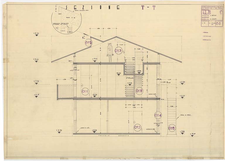 Sezione trasversale, scala 1:20, maggio 1970.