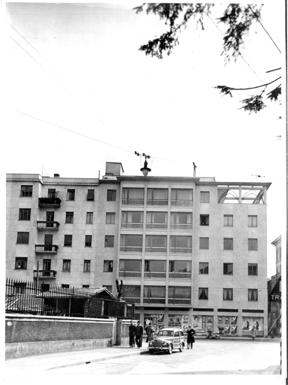 Vista su via Fatebenefratelli. Foto d'epoca. Stampa fotografica b/n