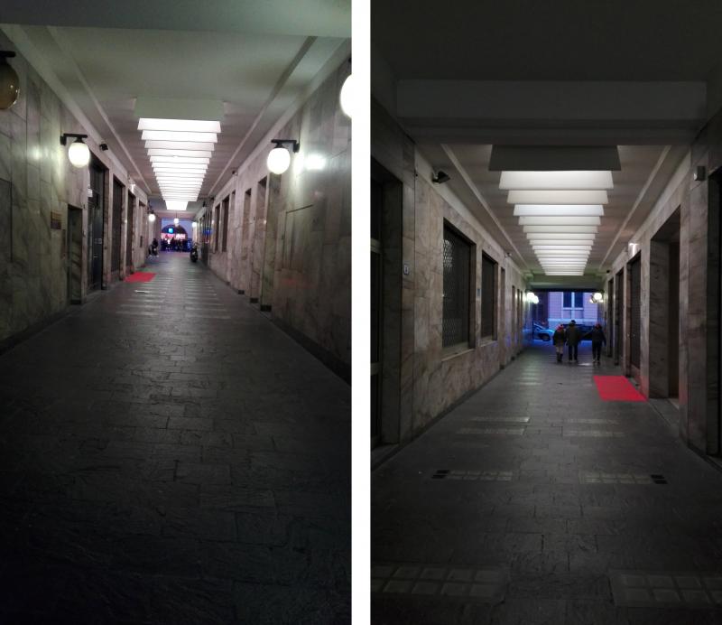 galleria Storione, campo e controcampo