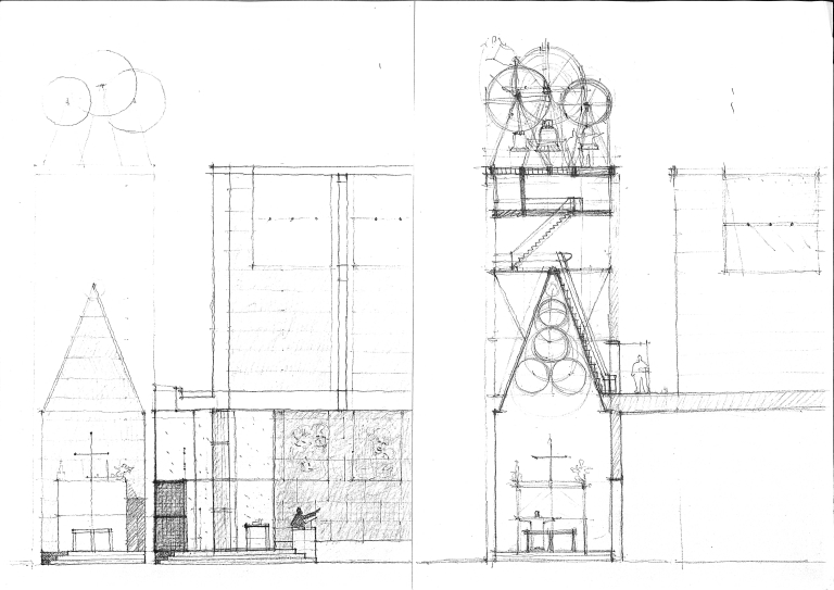 Schizzi. (Fondo Gregotti Associati, CASVA)