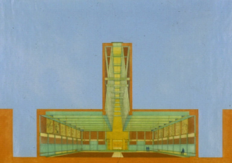 Sezione trasversale. (Archivio fotografico Gregotti Associati)