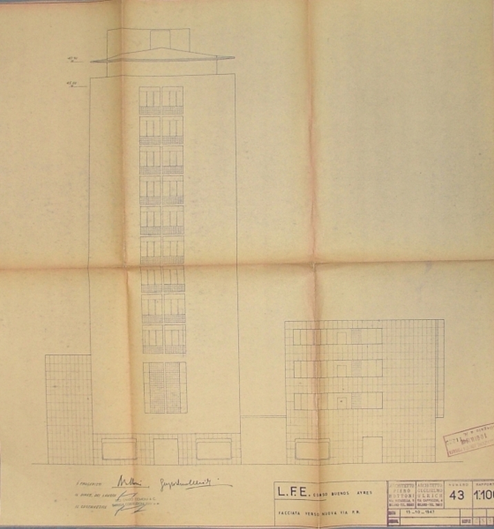 Prospetto verso nuova via di P.R.