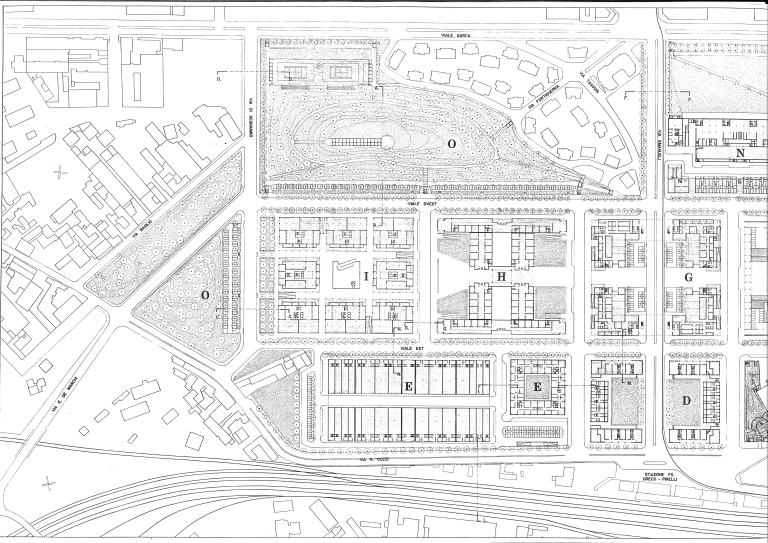 Pianta del progetto per la secondo fase di concorso 1988