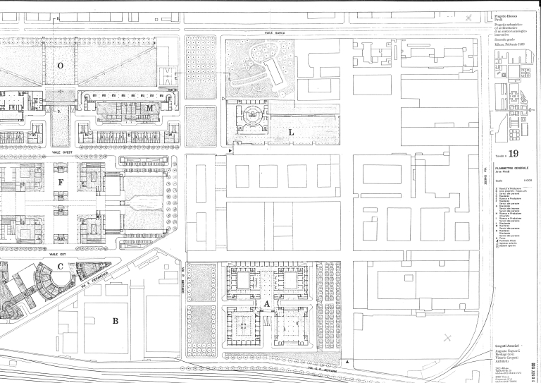 Pianta del progetto per la seconda fase di concorso 1988