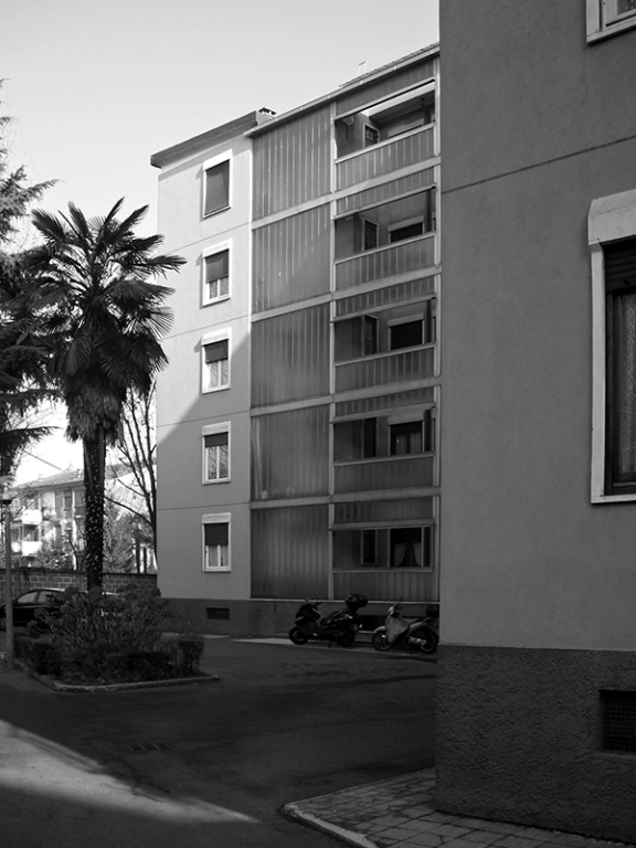 Particolare facciata posteriore