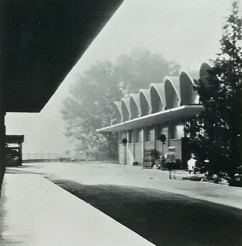 I magazzini sulla testata nord della falegnameria