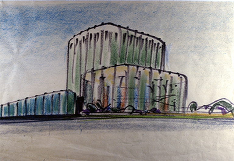 Schizzo prospettico del complesso