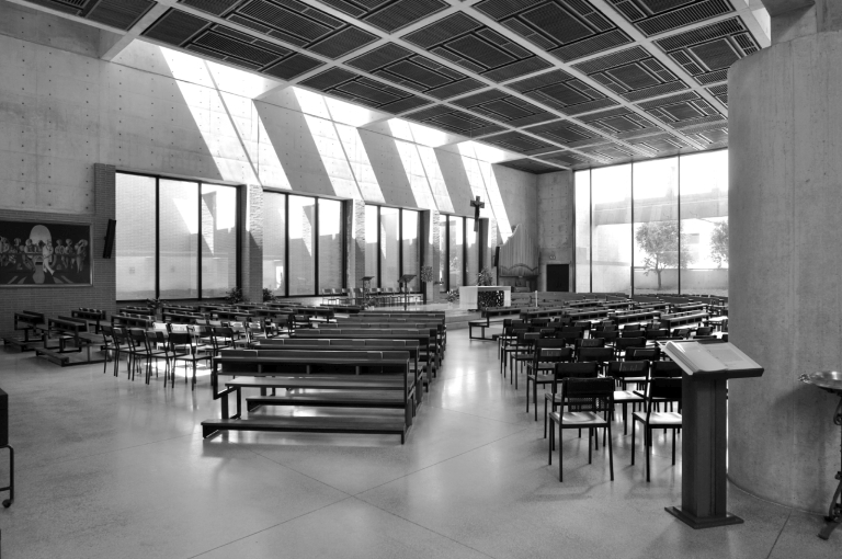 Vista aula liturgica dall'ingresso