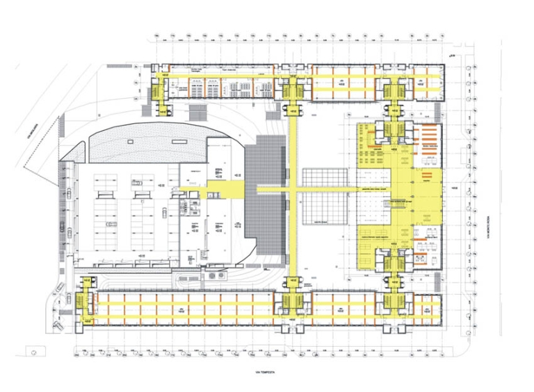 Pianta piano terra. Disegno tecnico