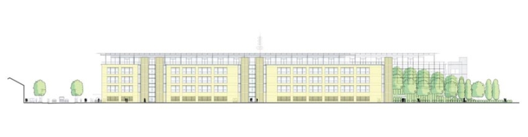 Prospetto lato Techint. Disegno tecnico