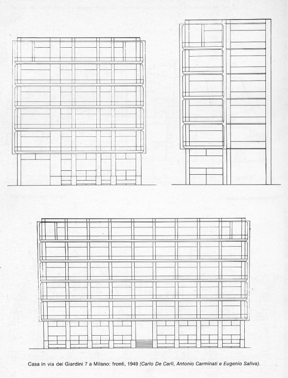 Prospetto principale e prospetti laterali