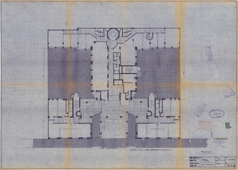 Pianta piano terra. Scala 1:100, 1959