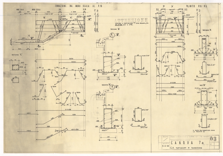 C.A. particolari di fondazione
