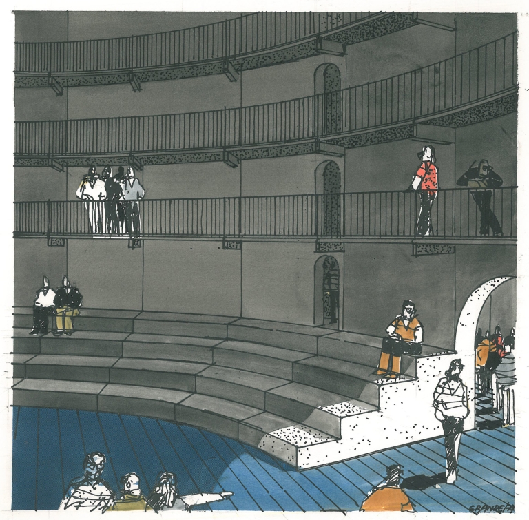 Prospettiva a colori. Disegno di Salvatore Grande