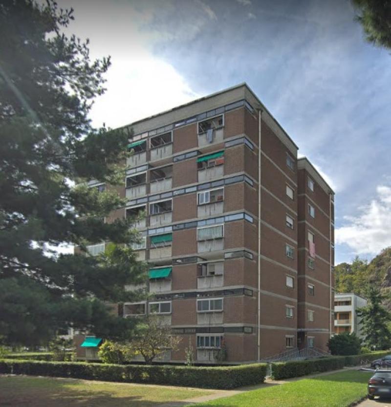 Casa a torre degli architetti Emilio Aventino Tarpino e Ottavio Cascio (1966-67). Via Galimberti 1, Canton Vesco, Ivrea, 2019  