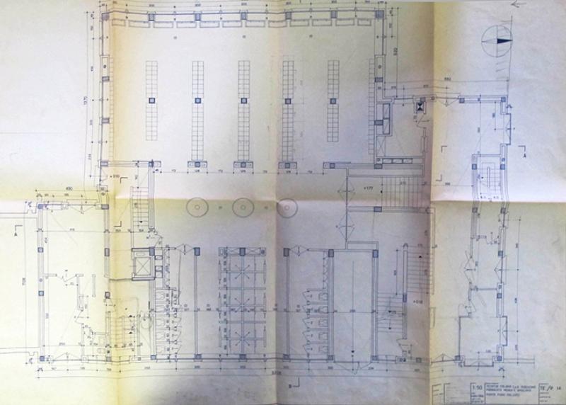 Pianta del piano terra (Courtesy Fondazione Kartell - Archivio Anna Castelli Ferrieri)