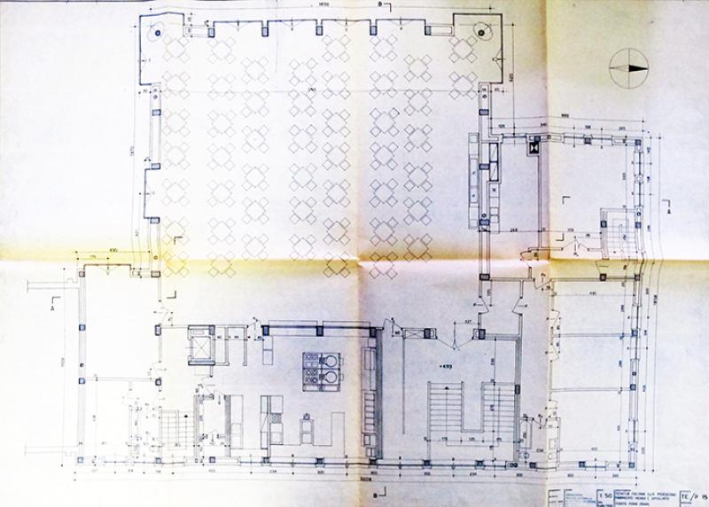 Pianta del piano primo (Courtesy Fondazione Kartell - Archivio Anna Castelli Ferrieri)