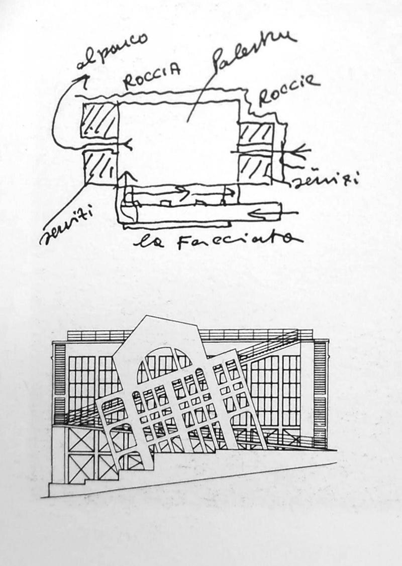 Schizzo progettuale e prospetto