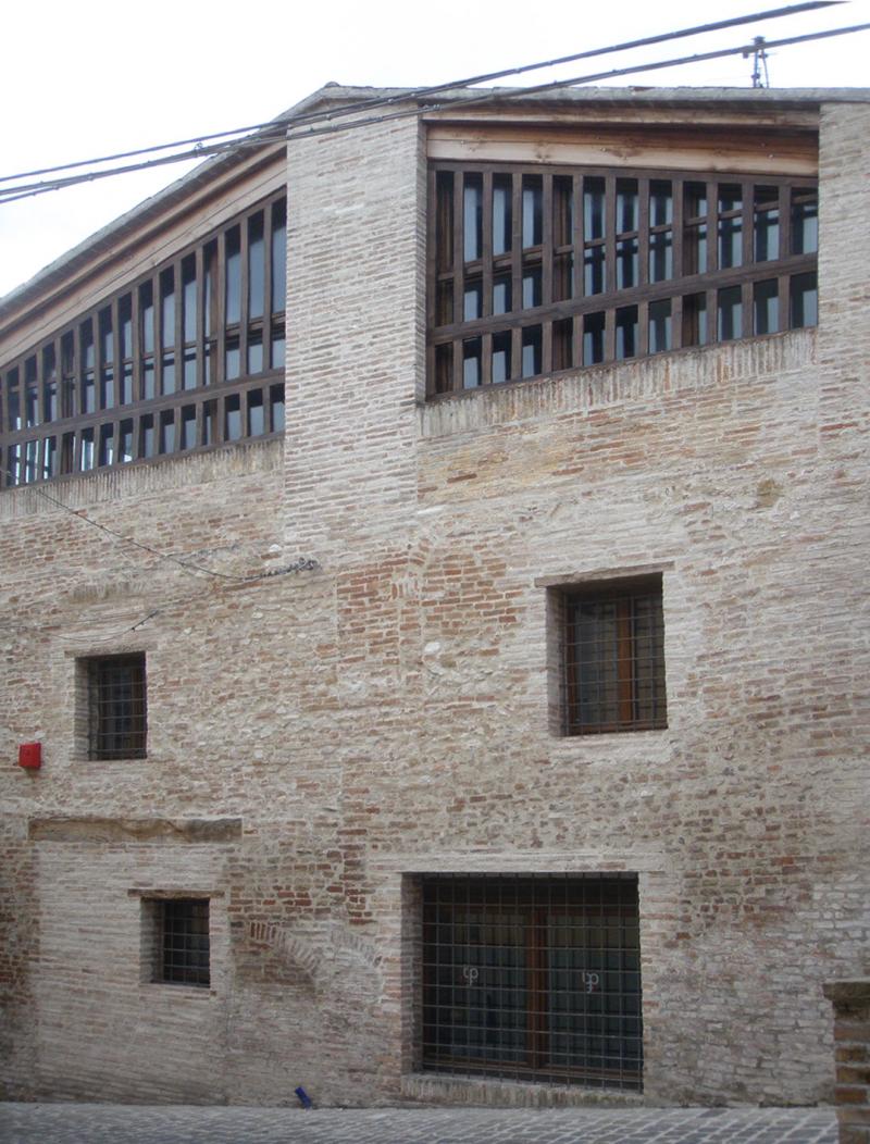 facciata, dettaglio materiali