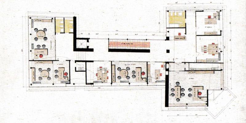 Studio di arredamento per la sede della Presidenza Olivetti 