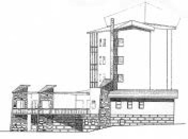 Prospetto lato rimessa