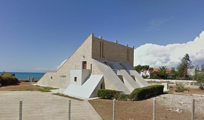 Vista del prospetto laterale