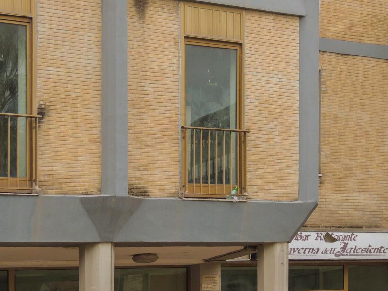 Palazzo INA, particolari della struttura in calcestruzzo armato