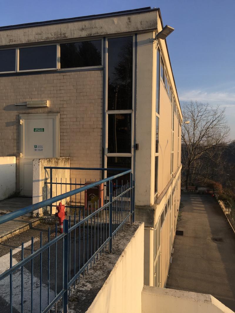 Terzo lotto, scorcio del prospetto sud ovest, da monte, 2019