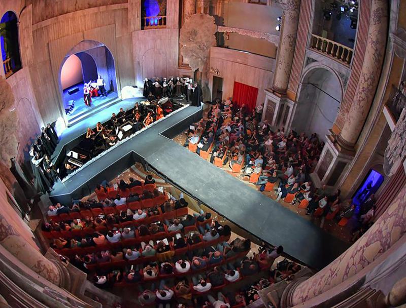 vista della platea dall'alto