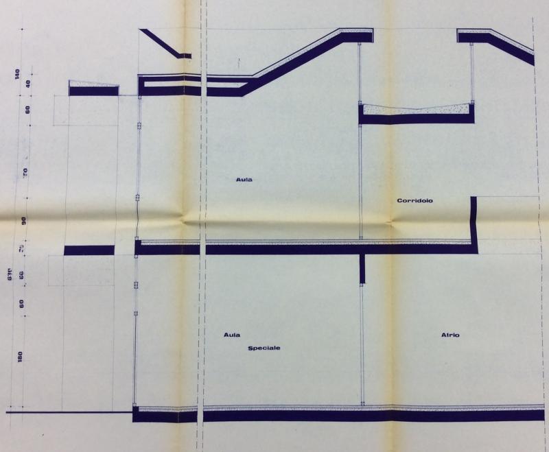 Scuola Media Antonio Gramsci. Sezione tipo di progetto