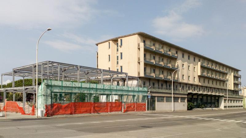Vista del complesso, viale Diaz