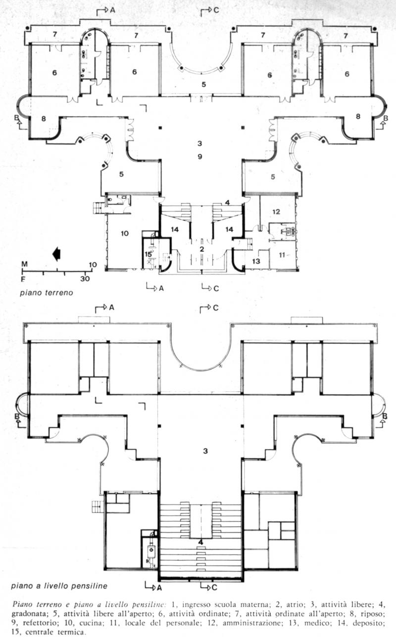 2. Pianta piano terreno e pianta piano livello pensiline