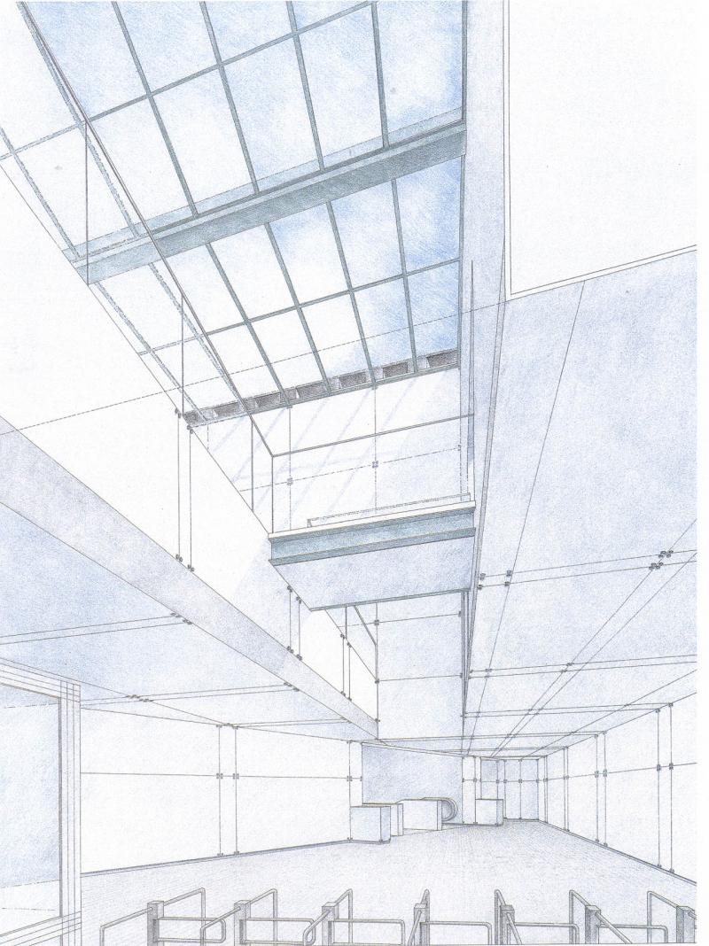 Stazione Piazza Cavour, prospettiva interno