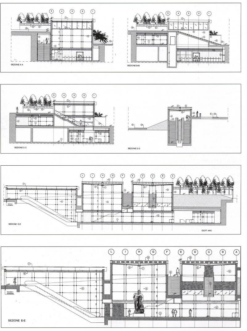 Stazione Piazza Cavour, Sezioni
