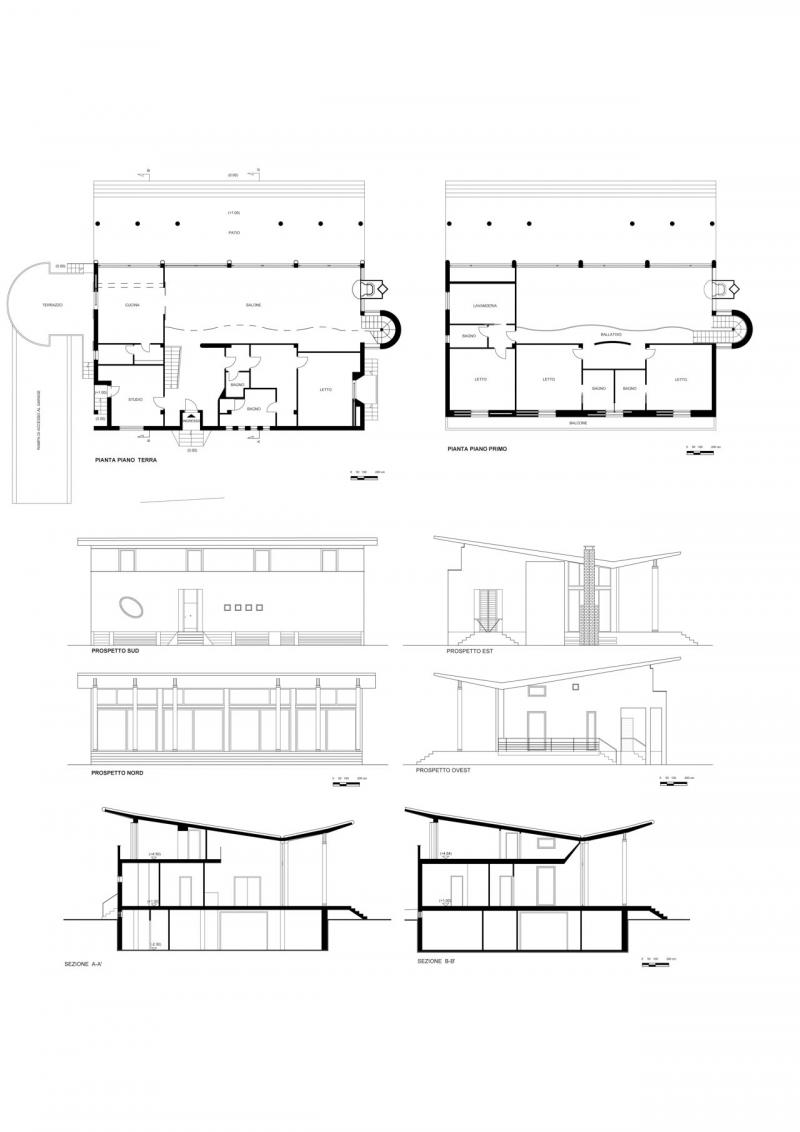 piante, prospetti e sezioni