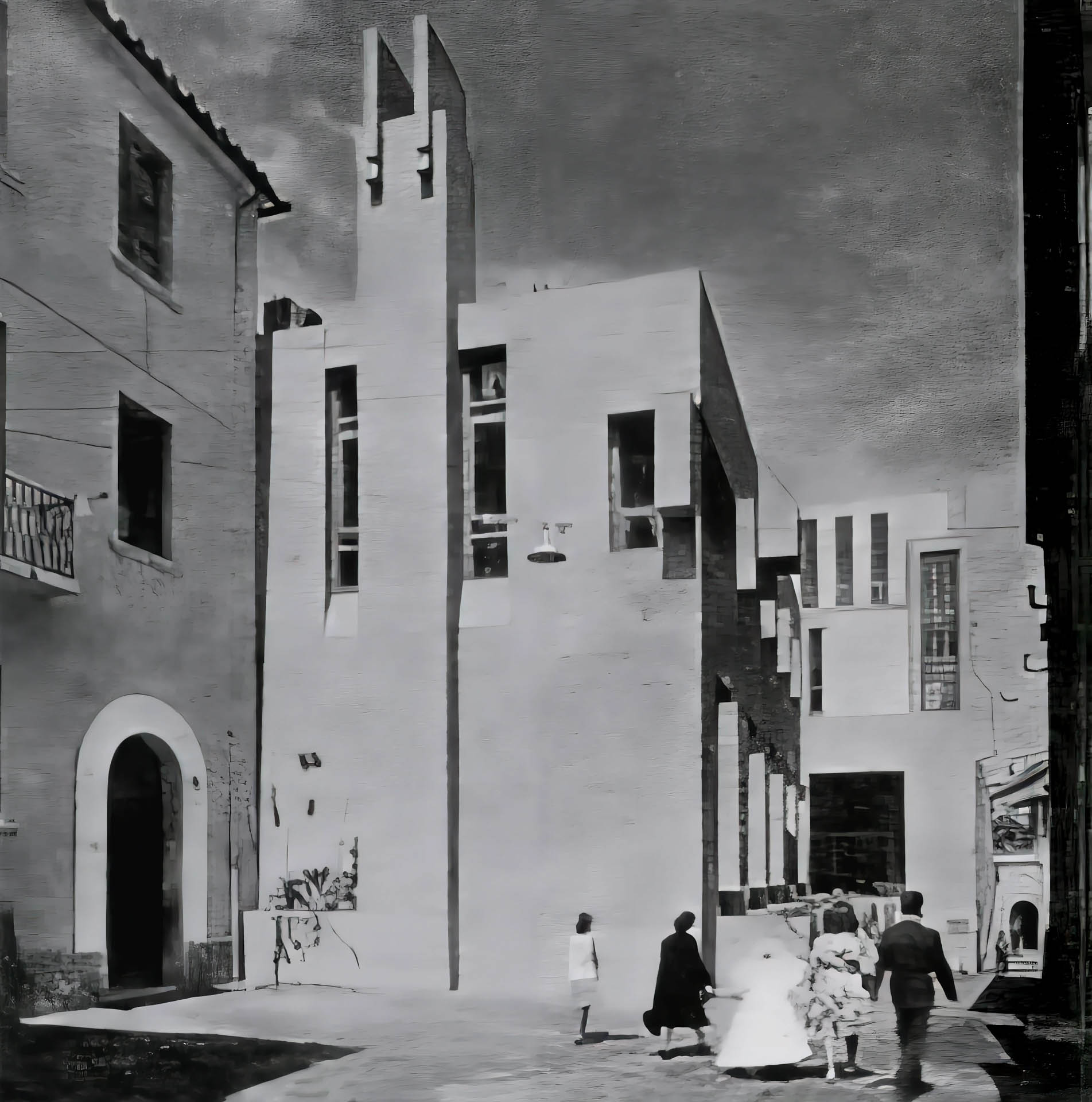 Vista del fronte della sala macchine- foto d’epoca
