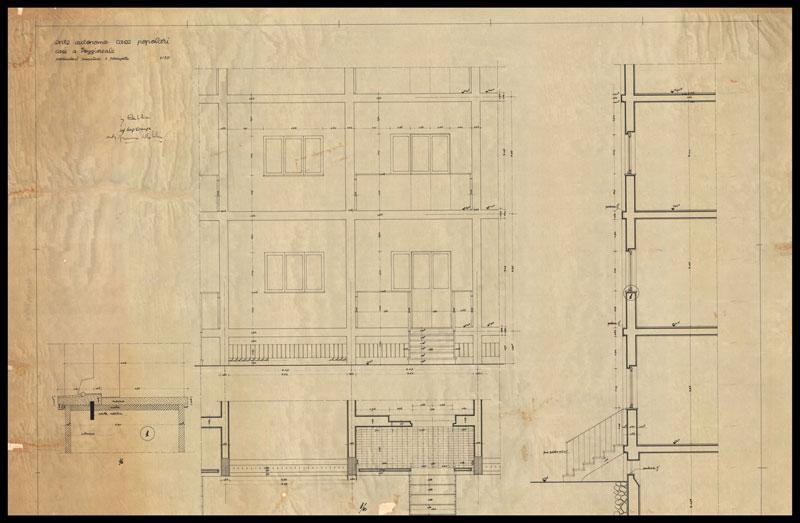 Rione Cesare Battisti, prospetti, sezioni e particolari