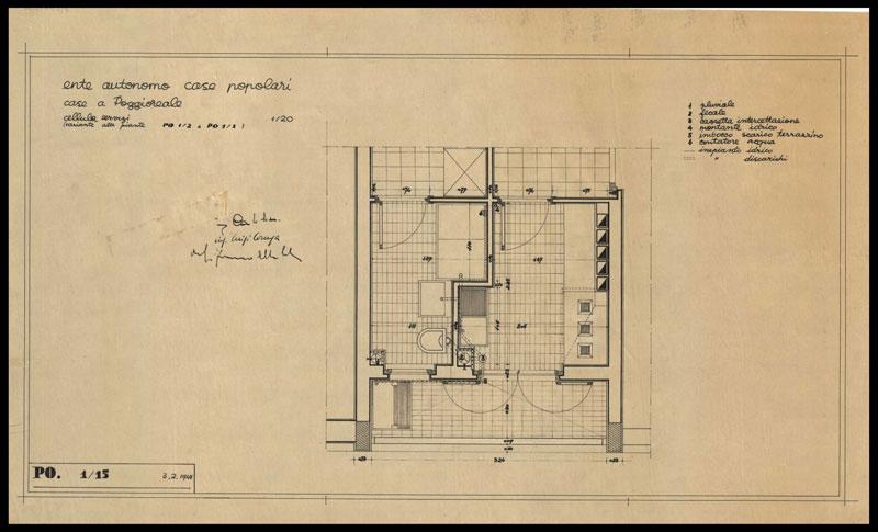 Rione Cesare Battisti, pianta cellula abitativa