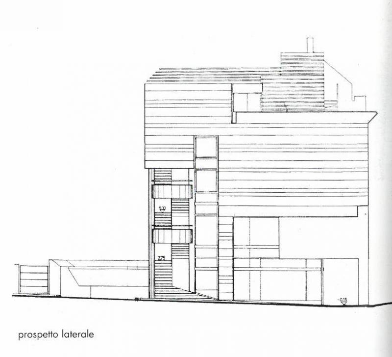 Progetto, prospetto laterale