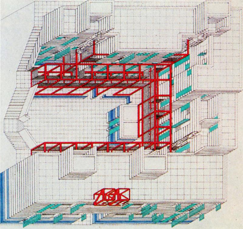 Isolato tipo. Assonometria