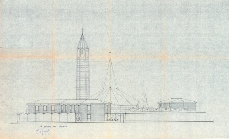 Chiesa N.S. della Salute_Progetto G. Magrelli (1962-63)_Prospetto NORD